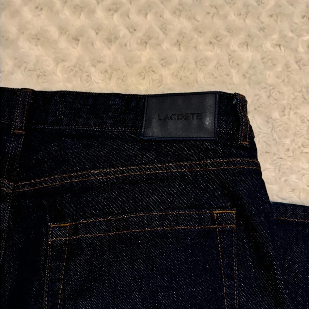 Men’s Lacoste Dark Wash Jeans 36 w 34 length like new - Picture 4 of 8